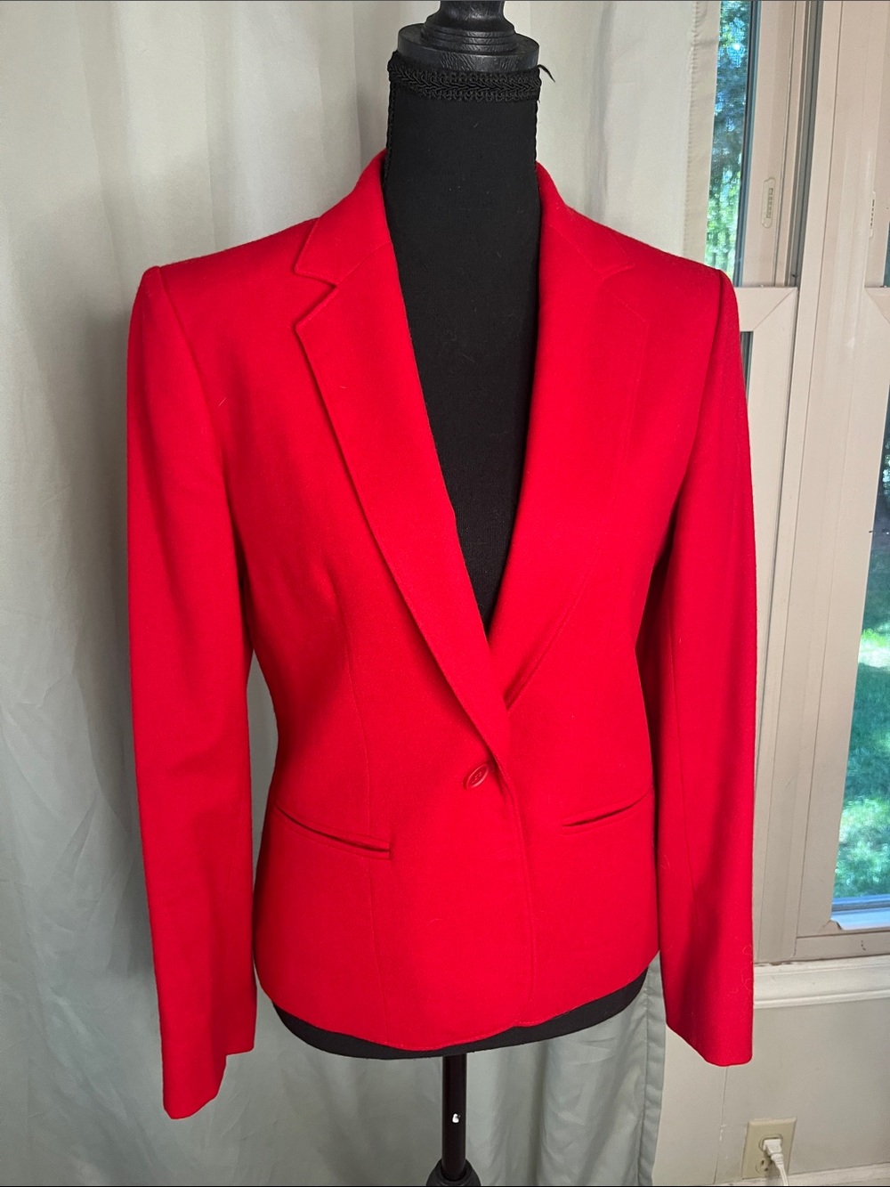 VTG Pendleton Women's Wool Bright Red Tailored Blazer Size 6